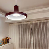 Modern Industrial Red Aluminum Pendant Light for Kitchen Island and Dining Room