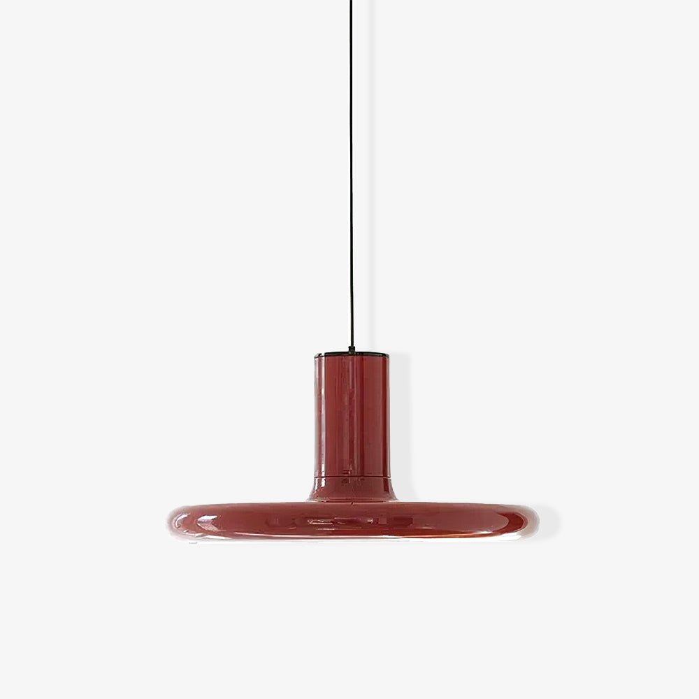 Modern Industrial Red Aluminum Pendant Light for Kitchen Island and Dining Room