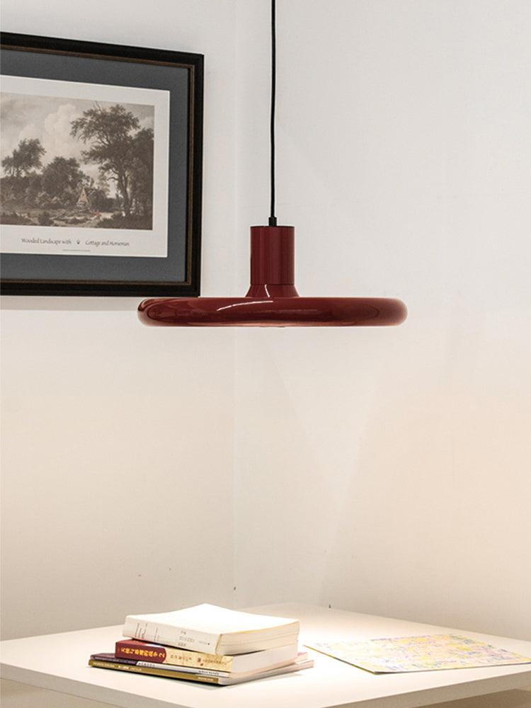 Modern Industrial Red Aluminum Pendant Light for Kitchen Island and Dining Room