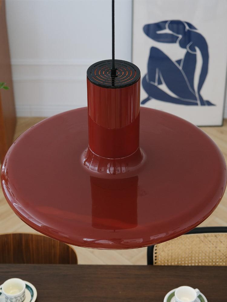 Modern Industrial Red Aluminum Pendant Light for Kitchen Island and Dining Room