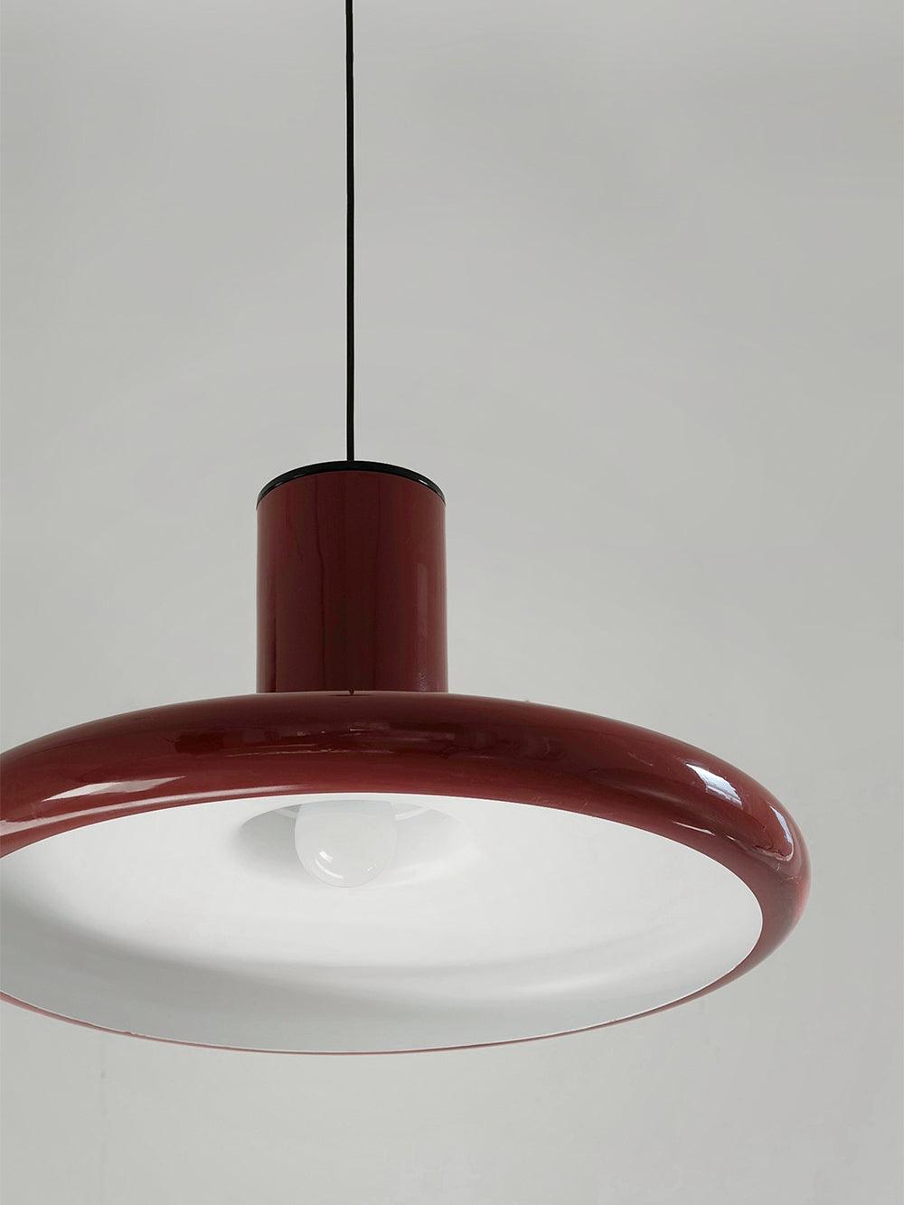 Modern Industrial Red Aluminum Pendant Light for Kitchen Island and Dining Room