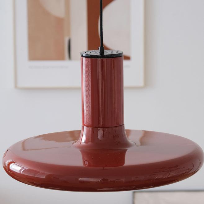 Modern Industrial Red Aluminum Pendant Light for Kitchen Island and Dining Room
