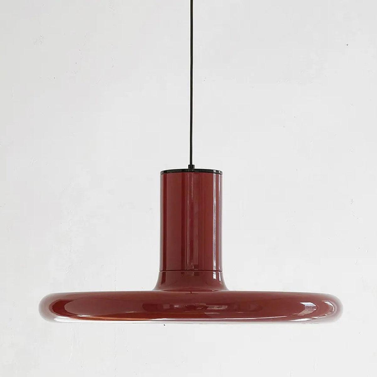 Modern Industrial Red Aluminum Pendant Light for Kitchen Island and Dining Room