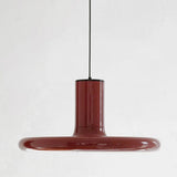Modern Industrial Red Aluminum Pendant Light for Kitchen Island and Dining Room