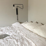 Modern Industrial Rotating Swing Arm Wall Sconce Set of 2 Brass and Black Adjustable Lamp