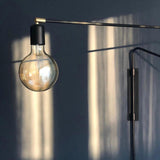 Modern Industrial Rotating Swing Arm Wall Sconce Set of 2 Brass and Black Adjustable Lamp