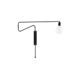 Modern Industrial Rotating Swing Arm Wall Sconce Set of 2 Brass and Black Adjustable Lamp