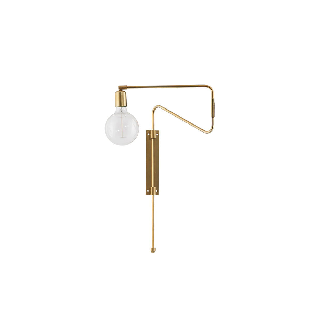 Modern Industrial Rotating Swing Arm Wall Sconce Set of 2 Brass and Black Adjustable Lamp