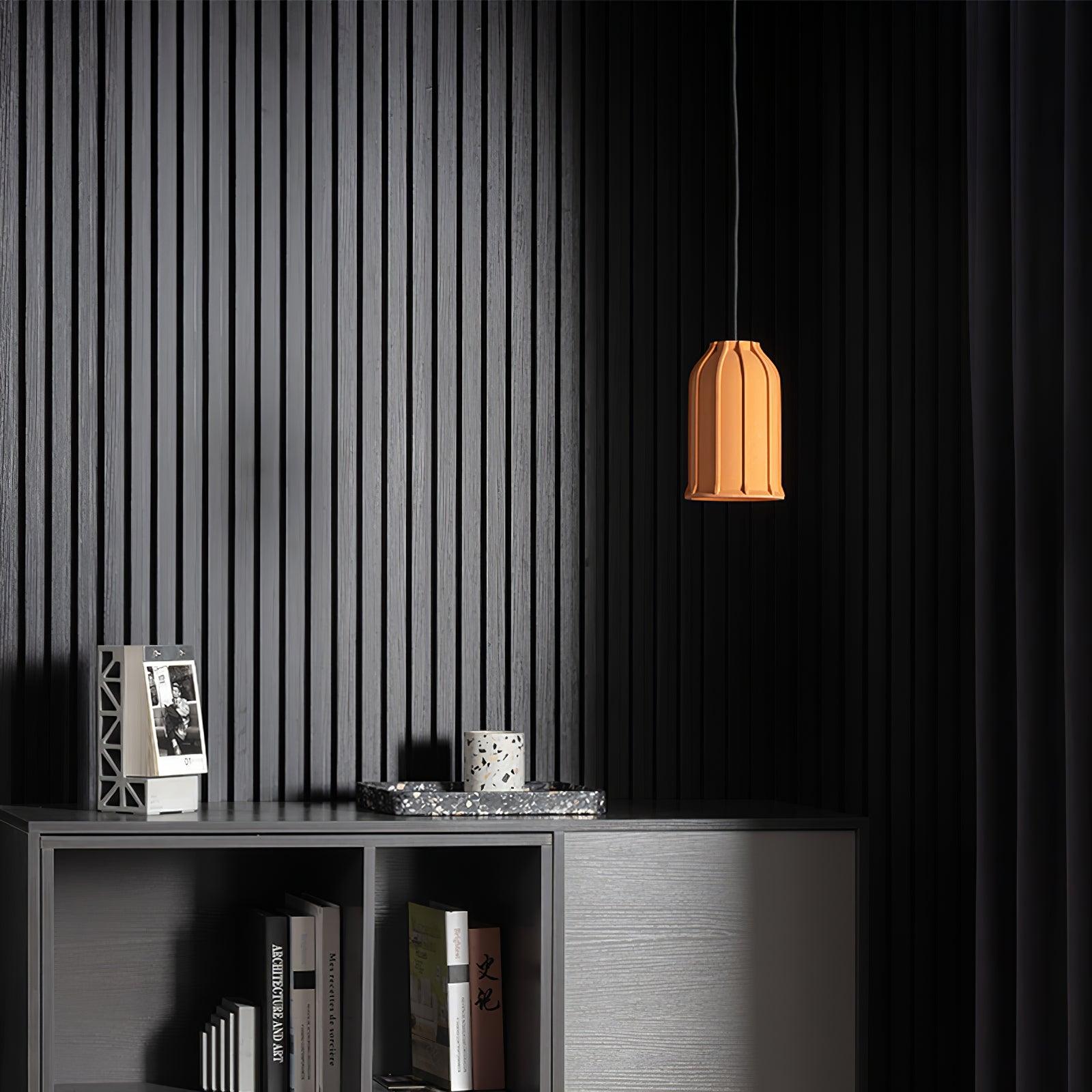 Modern Industrial Skeleton Cement Pendant Light Vintage Cast Mold Style Ceiling Hanging Lamp