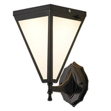 Modern Industrial Solar Powered LED Outdoor Wall Sconce Waterproof Tapered Exterior Porch Light