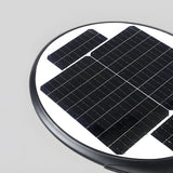 Modern Industrial Solar Powered LED Post Street Light in Matte Black Finish