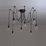 Modern Industrial Spider Adjustable Multi Arm Ceiling Chandelier Pendant Light