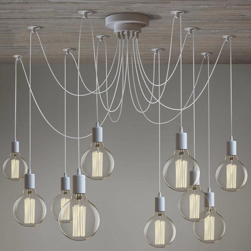 Modern Industrial Spider Adjustable Multi Arm Ceiling Chandelier Pendant Light