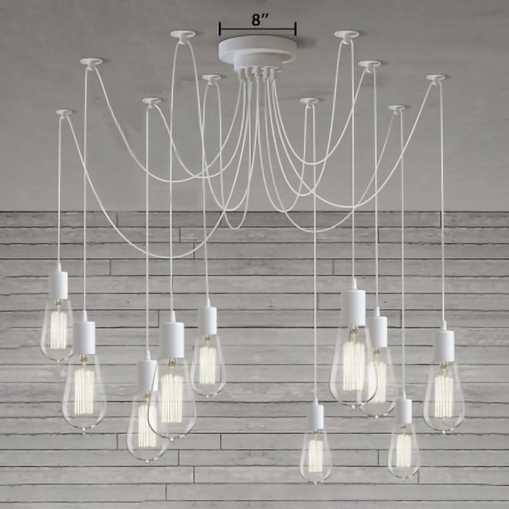 Modern Industrial Spider Adjustable Multi Arm Ceiling Chandelier Pendant Light