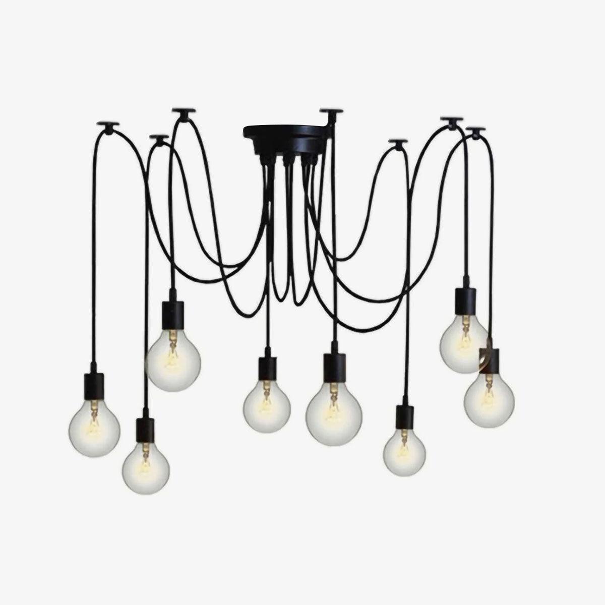 Modern Industrial Spider Adjustable Multi Arm Ceiling Chandelier Pendant Light