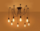 Modern Industrial Spider Adjustable Multi Arm Ceiling Chandelier Pendant Light