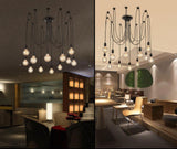 Modern Industrial Spider Adjustable Multi Arm Ceiling Chandelier Pendant Light