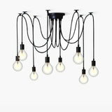 Modern Industrial Spider Adjustable Multi Arm Ceiling Chandelier Pendant Light