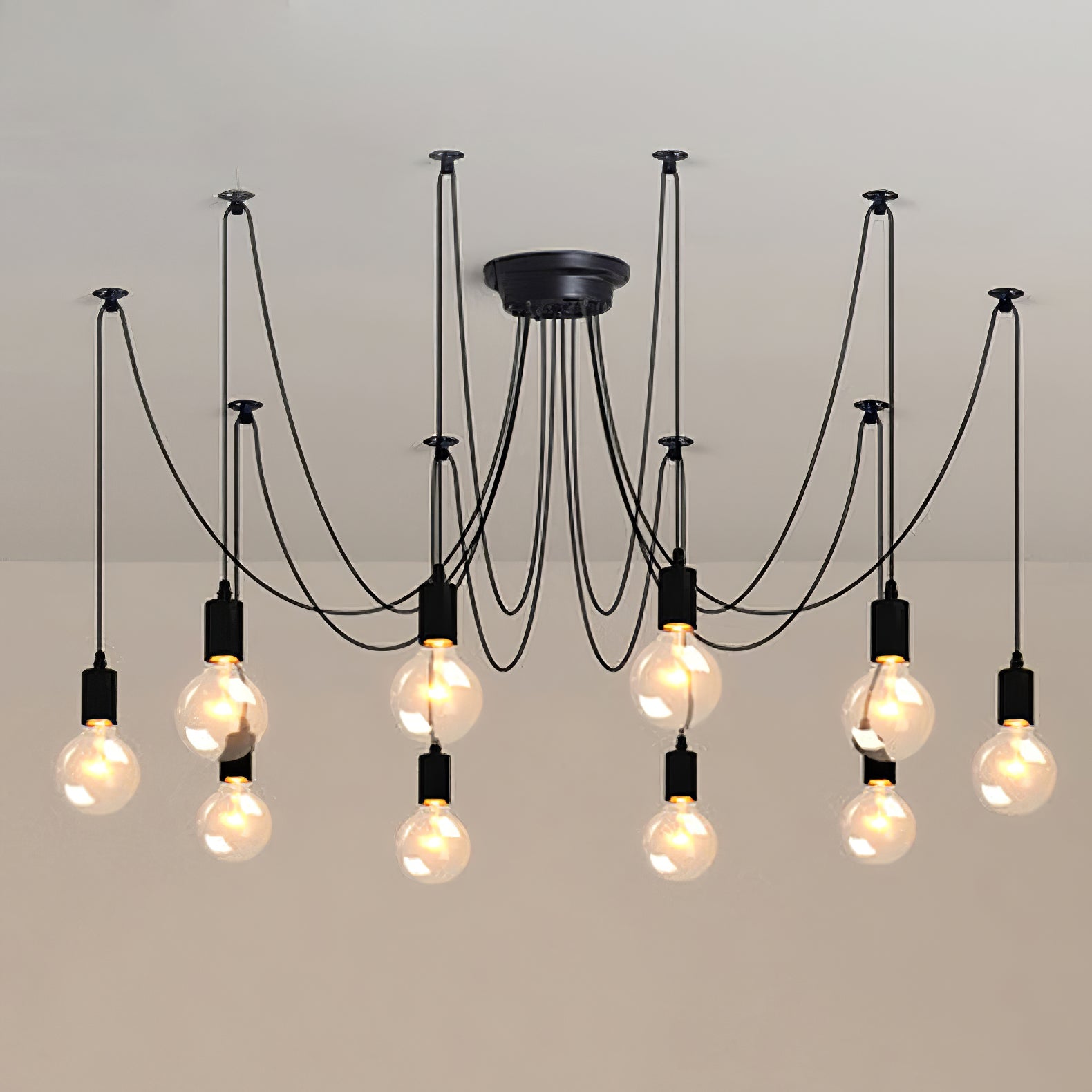 Modern Industrial Spider Adjustable Multi Arm Ceiling Chandelier Pendant Light