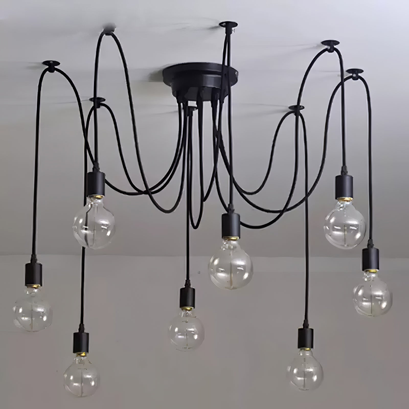 Modern Industrial Spider Adjustable Multi Arm Ceiling Chandelier Pendant Light