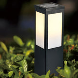 Modern Industrial Square Solar Landscape Path Lights Waterproof LED Outdoor Garden Lighting