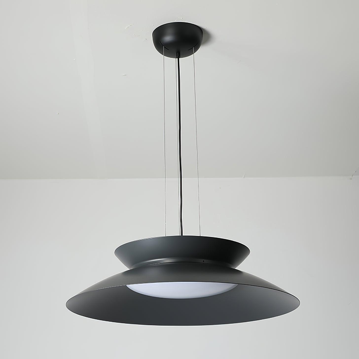 Modern Integrated LED Droplight Aluminum Pendant Lamp with White Acrylic Diffuser