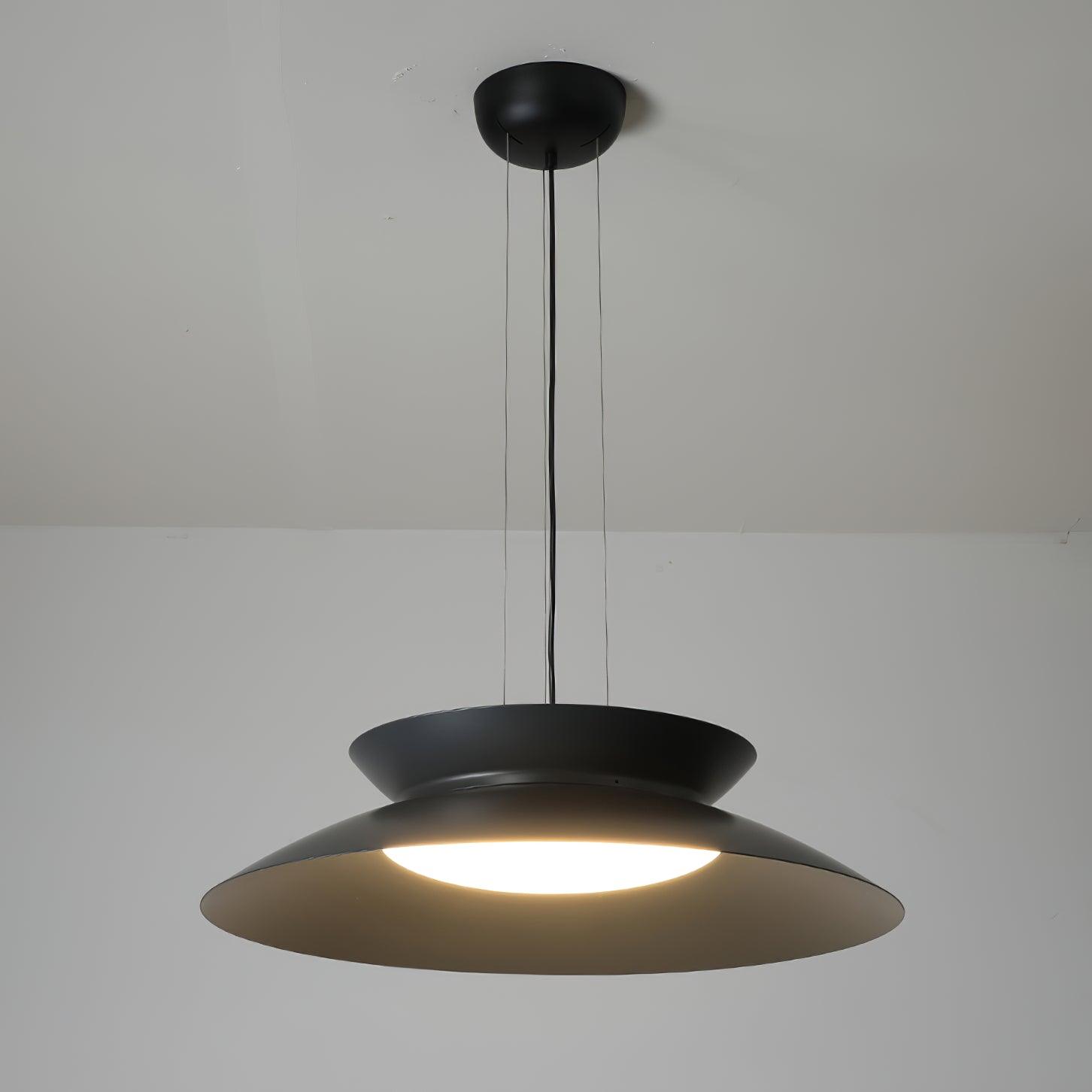 Modern Integrated LED Droplight Aluminum Pendant Lamp with White Acrylic Diffuser