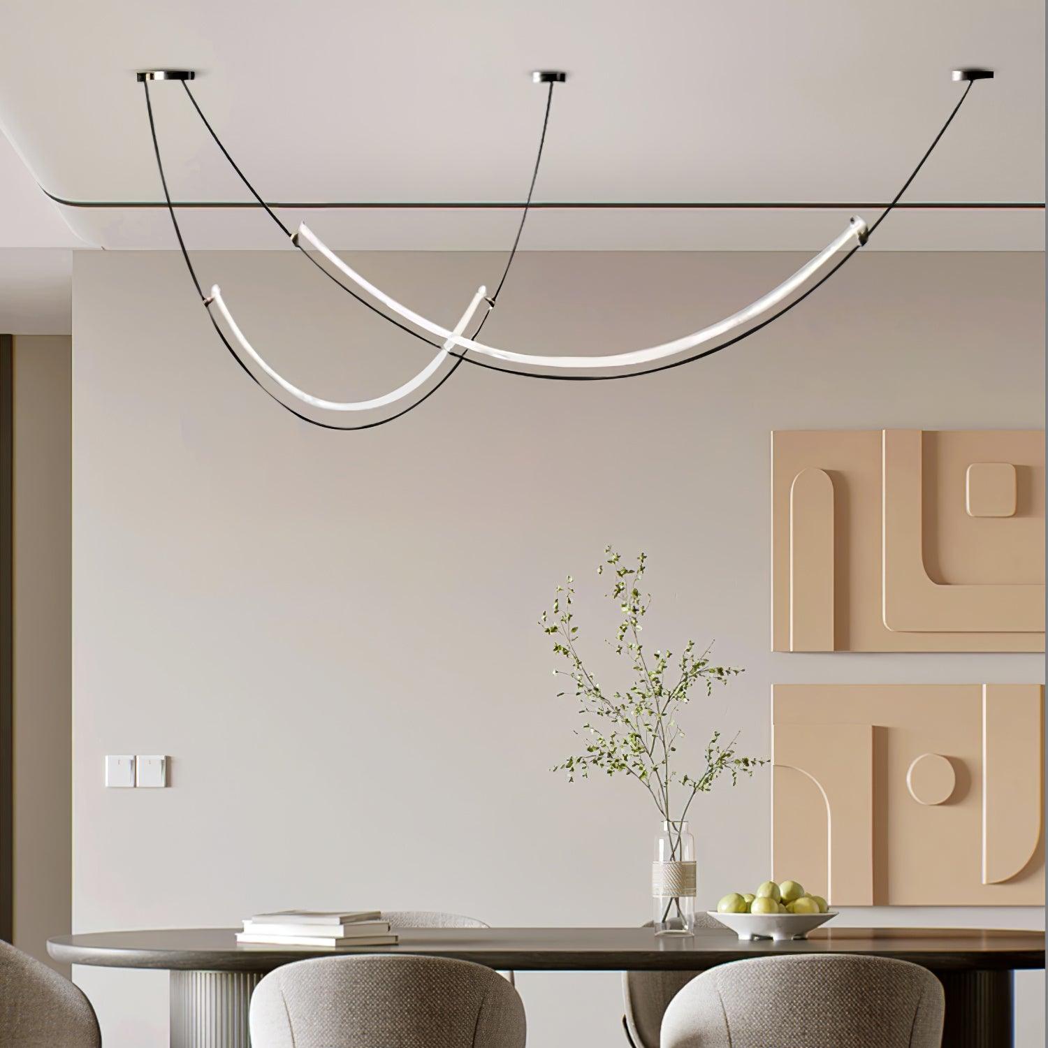 Modern Integrated LED Neon Pendant Lamp Minimalist Circular Ceiling Light Fixture