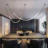 Modern Integrated LED Neon Pendant Lamp Minimalist Circular Ceiling Light Fixture