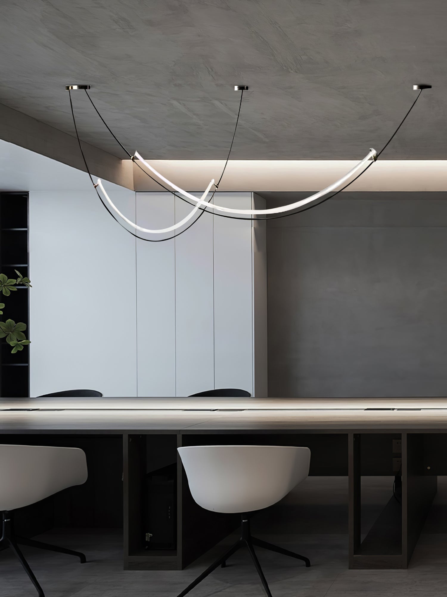 Modern Integrated LED Neon Pendant Lamp Minimalist Circular Ceiling Light Fixture