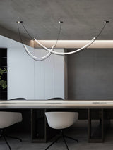 Modern Integrated LED Neon Pendant Lamp Minimalist Circular Ceiling Light Fixture
