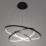 Modern Interweaved Ring Dimmable LED Chandelier Adjustable Contemporary Pendant Light