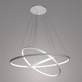 Modern Interweaved Ring Dimmable LED Chandelier Adjustable Contemporary Pendant Light