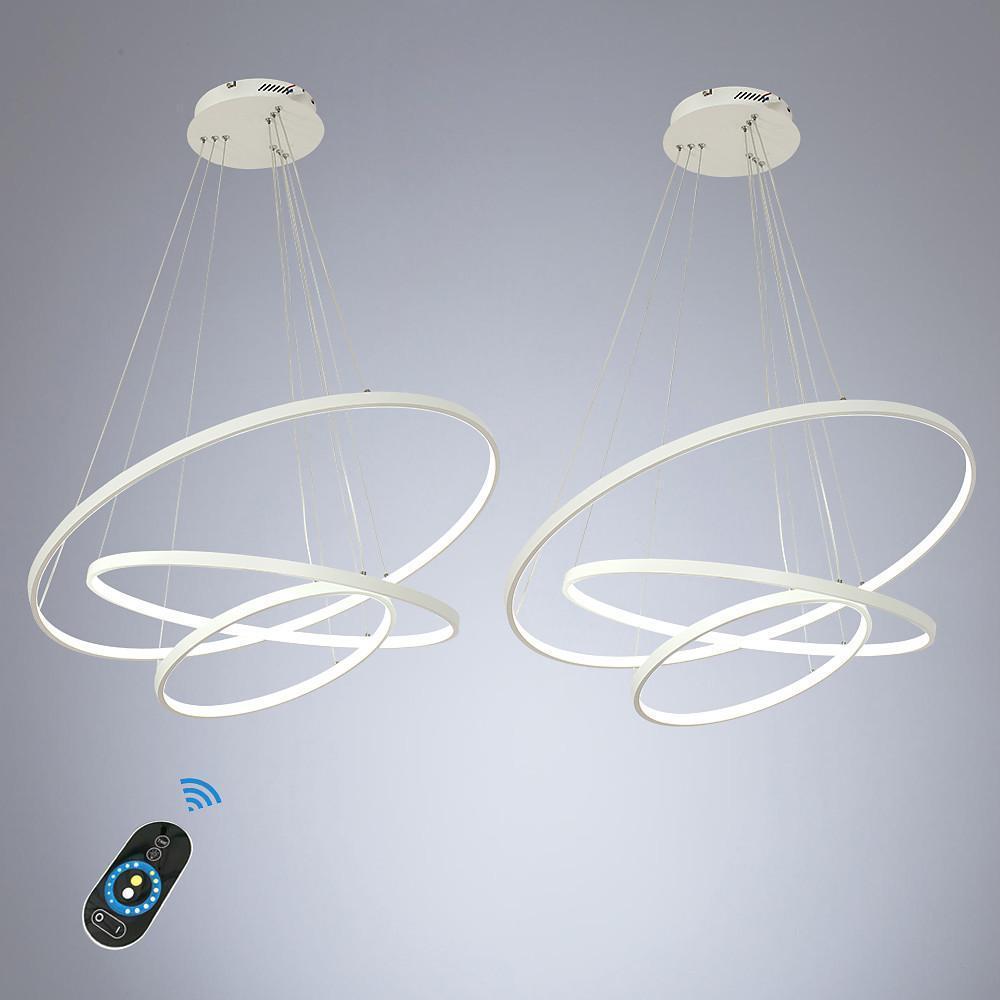 Modern Interweaved Ring Dimmable LED Chandelier Adjustable Contemporary Pendant Light