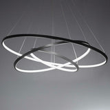 Modern Interweaved Ring Dimmable LED Chandelier Adjustable Contemporary Pendant Light