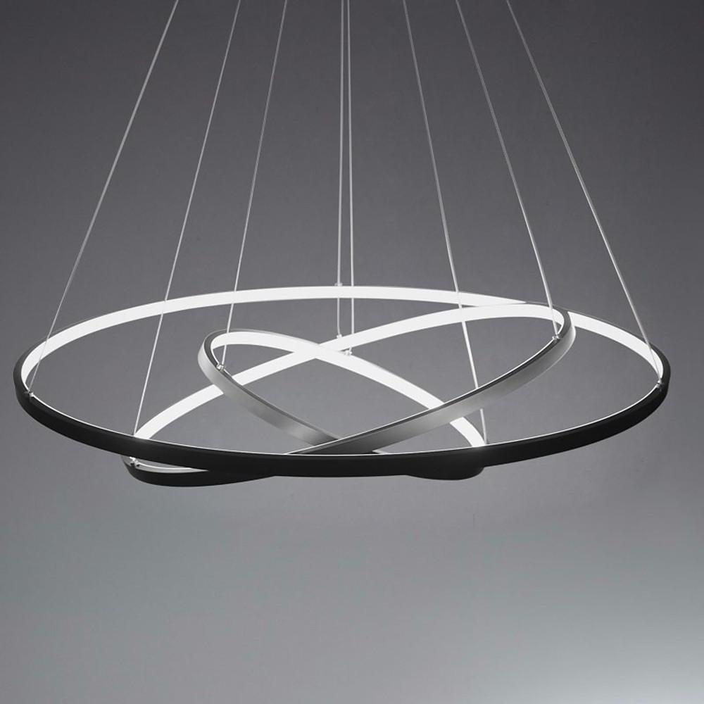 Modern Interweaved Ring Dimmable LED Chandelier Adjustable Contemporary Pendant Light