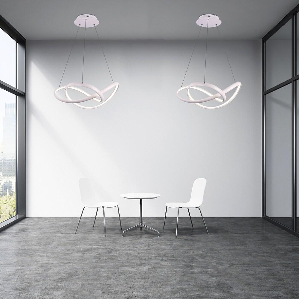 Modern Interweaving Curved LED Pendant Light Dimmable Adjustable Ceiling Hanging Lamp for Kitchen Island