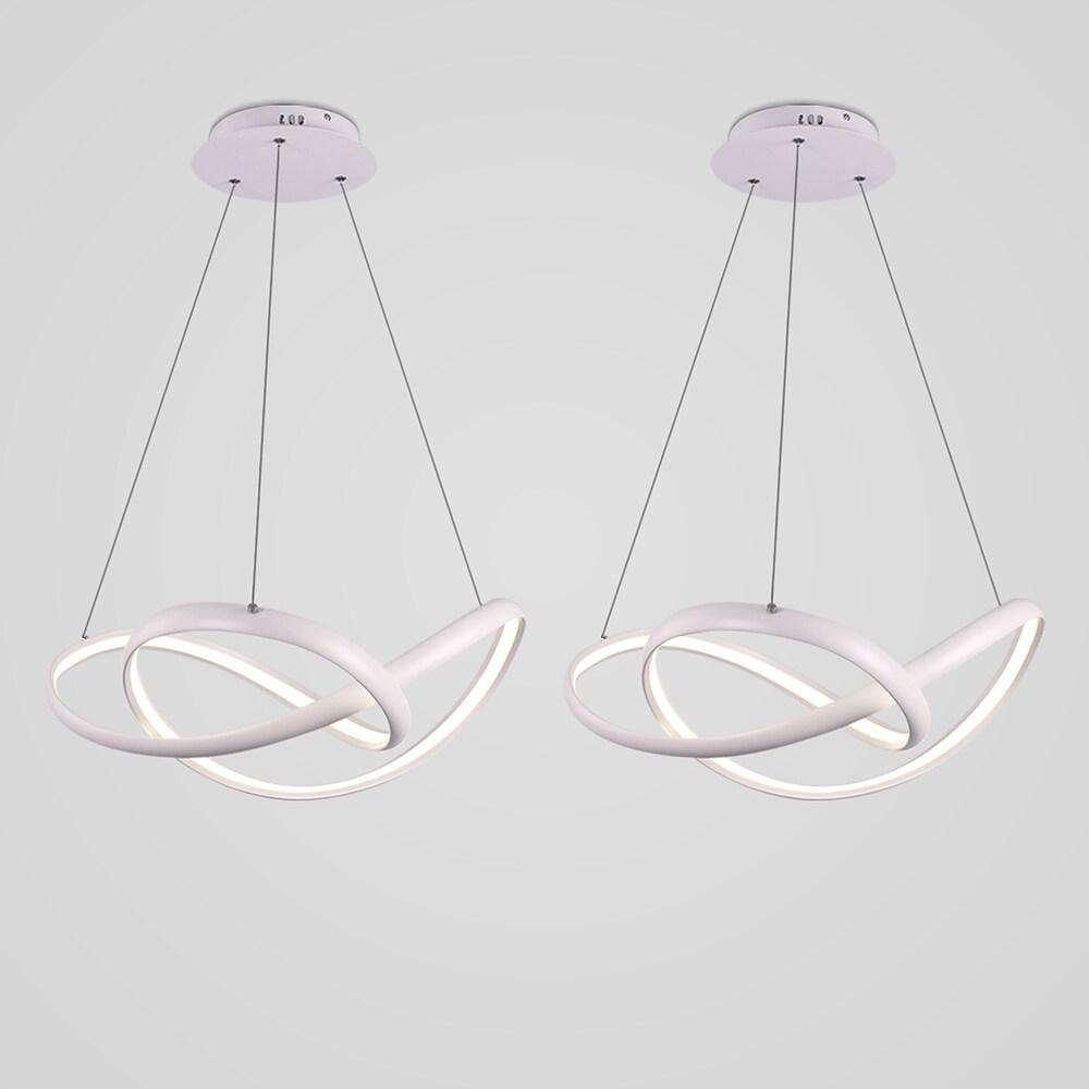 Modern Interweaving Curved LED Pendant Light Dimmable Adjustable Ceiling Hanging Lamp for Kitchen Island
