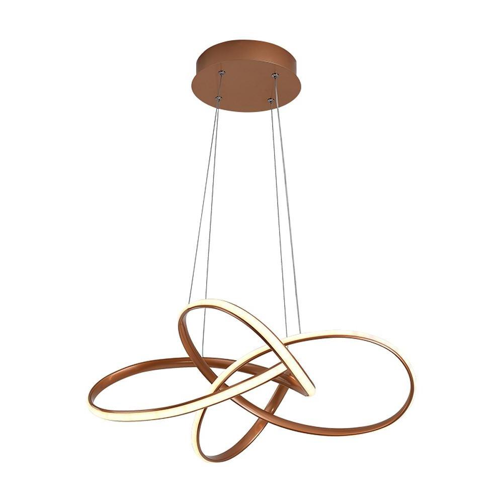 Modern Interweaving Wave LED Pendant Light Aluminum Acrylic Linear Chandelier for Living Room