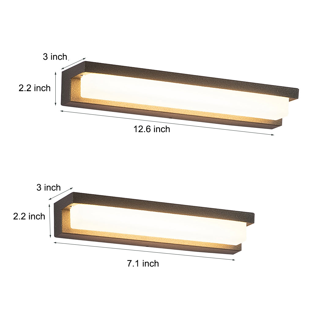 Modern IP54 Waterproof Linear LED Outdoor Wall Sconce Stainless Steel Lighting for Garden Villa