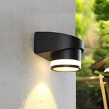 Modern IP65 Waterproof Aluminum Outdoor Wall Washer Light Black LED Sconce for Exterior Home Decor