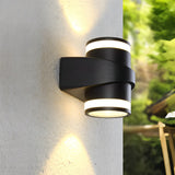 Modern IP65 Waterproof Aluminum Outdoor Wall Washer Light Black LED Sconce for Exterior Home Decor