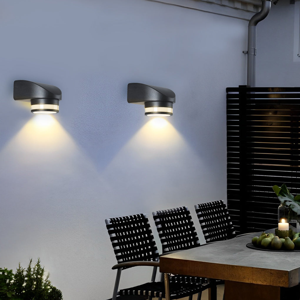 Modern IP65 Waterproof Aluminum Outdoor Wall Washer Light Black LED Sconce for Exterior Home Decor