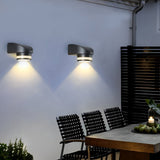 Modern IP65 Waterproof Aluminum Outdoor Wall Washer Light Black LED Sconce for Exterior Home Decor