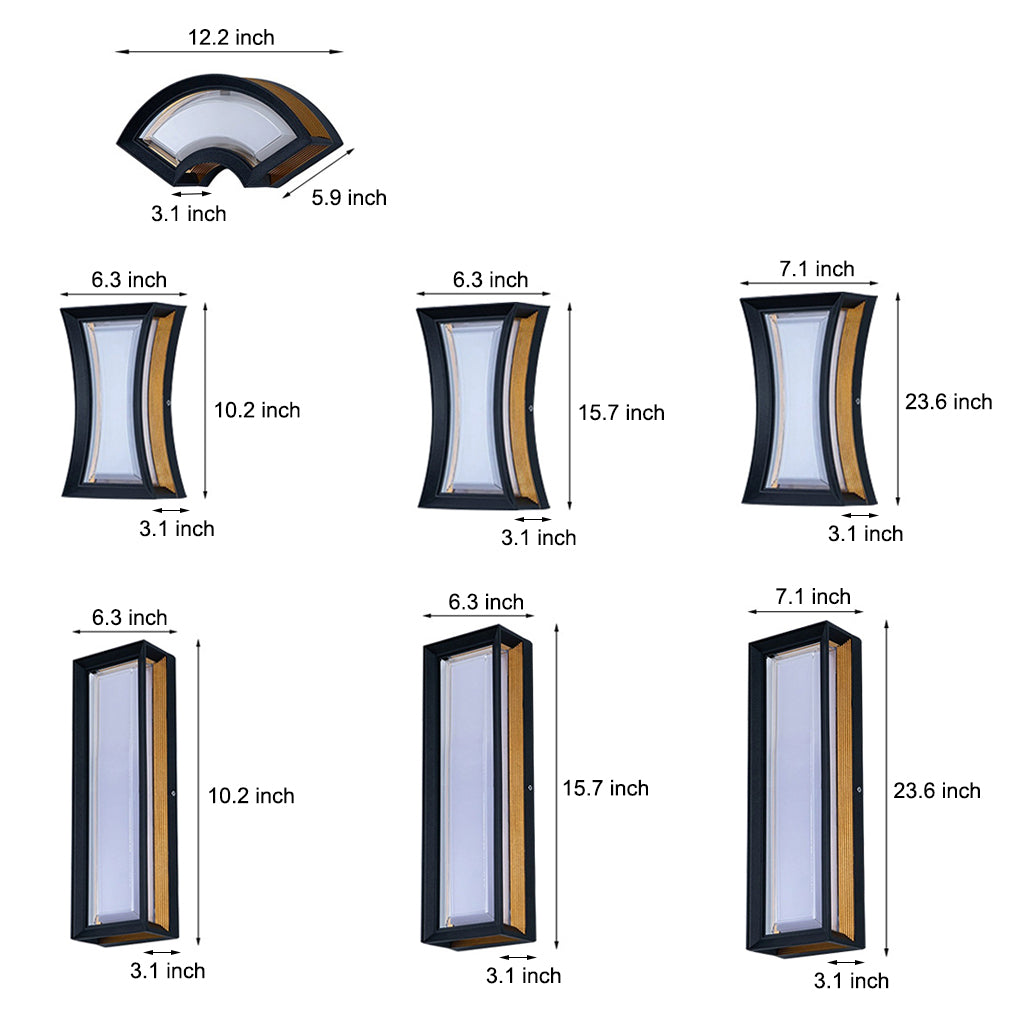 Modern IP65 Waterproof Aluminum Wall Sconce Minimalist LED Outdoor Light for Garden and Porch