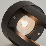 Modern IP65 Waterproof Black Outdoor Pathway Lights Round Strip Landscape Lawn Lamps