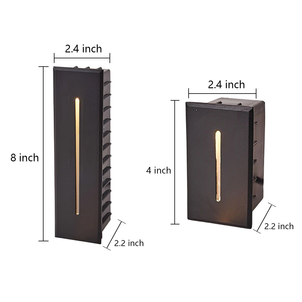 Modern IP65 Waterproof LED Recessed Stair Light Outdoor 3W Aluminum Step Wall Lamp