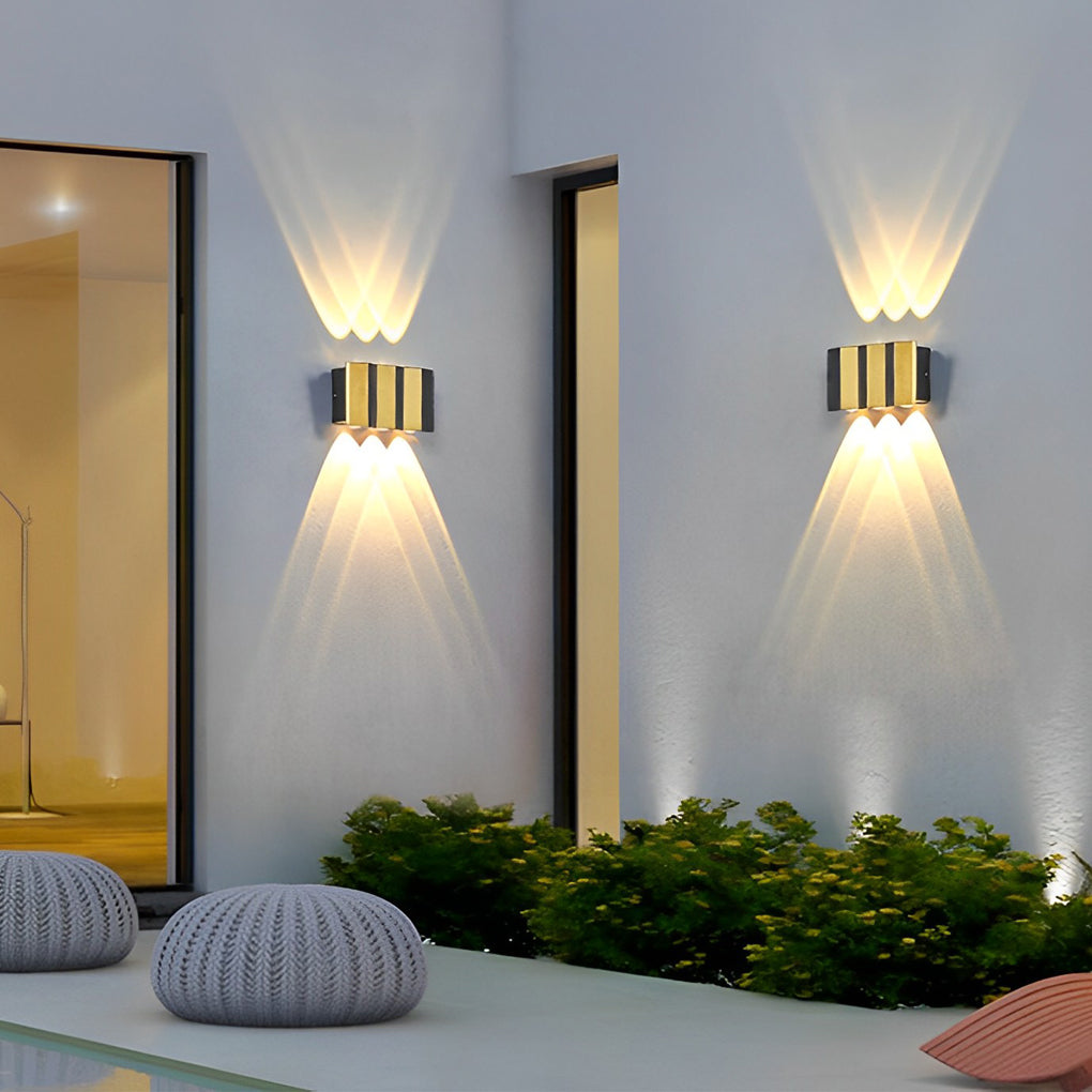 Modern IP65 Waterproof Outdoor LED Up and Down Wall Sconce Light for Garden Villa
