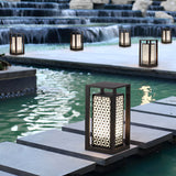Modern IP65 Waterproof Outdoor Pathway Lights Black Galvanized Steel Lawn Lamp for Garden Villa
