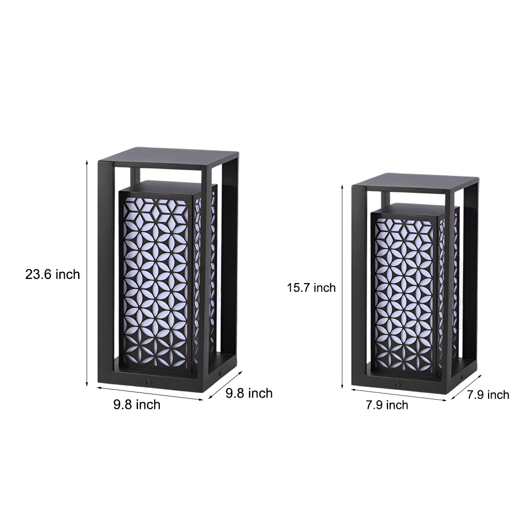 Modern IP65 Waterproof Outdoor Pathway Lights Black Galvanized Steel Lawn Lamp for Garden Villa